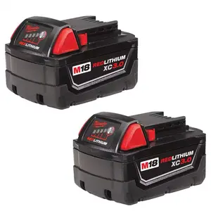 Milwaukee M18 18-Volt Lithium-Ion XC Extended Capacity Battery 3.0Ah with Red Cap