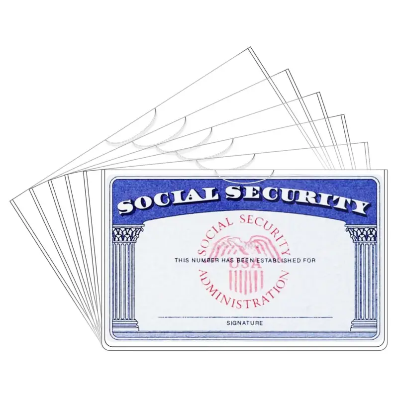 New Medicare Card Holder Protector Sleeves, Social Security Card Protector, 24 Mil Clear PVC Water Resistant Plastic Sleeves for New Medicare/Social S