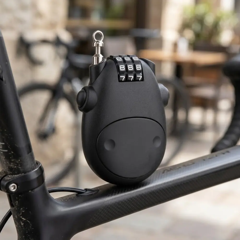 Universal Bike Motorcycle Helmet Lock, Bicycle Lock, Portable Cable Combination Password Design, Outdoor Cycling Safety Equipment, Anti-Theft Anti-Loss Helmet Fixed Accessory, Cycling Accessories