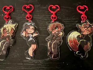 TPOF Celia Keychains, Derek, Mason, and Fox Keychains
