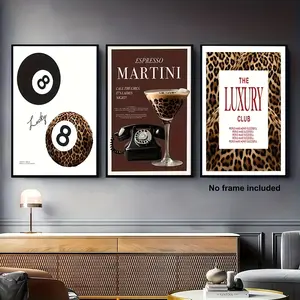 Set of 3pcs of 2D Frameless Canvas Art, Stylish Aesthetic Wall Hangings, Home Decor Accessory, Girl-Themed Posters, Red Trendy Art Style, Modern Abstract Art, Modern Abstract Design, Modern Graph Decoration, Unframed Wall Art