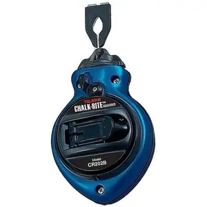 CR202B-P Chalk Rite II - Contractor Grade Ultra Thin Chalk Line,Blue