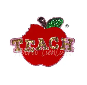 Apple Teach Chenille Teacher Patch - Large