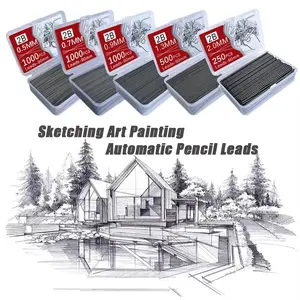 1000/250/500 pencil leads, 0.5/0.7/0.9/1.3/2.0mm HB, shatterproof automatic pencil lead, office and study supplies, Writing Stationery, Art Materials