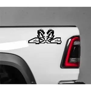 4x4 OFF ROAD Premium Dodge Ram Truck Vinyl Decal STICKER (Pack of 2)