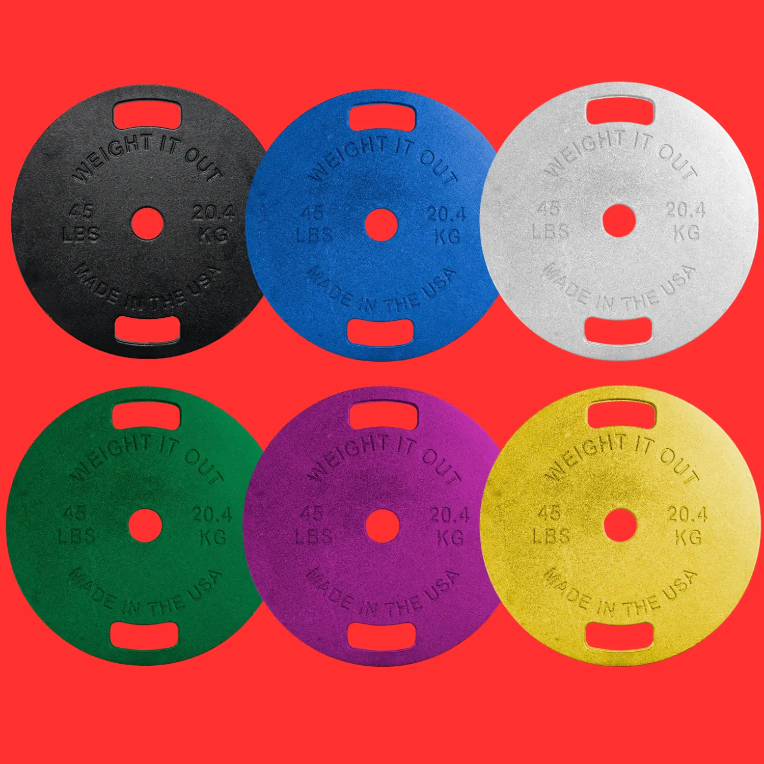 World's Thinnest 45lb Cast Iron Weight Plates | Gym Equipment | Weight Plates | 45lb Thin Plates | Free Shipping