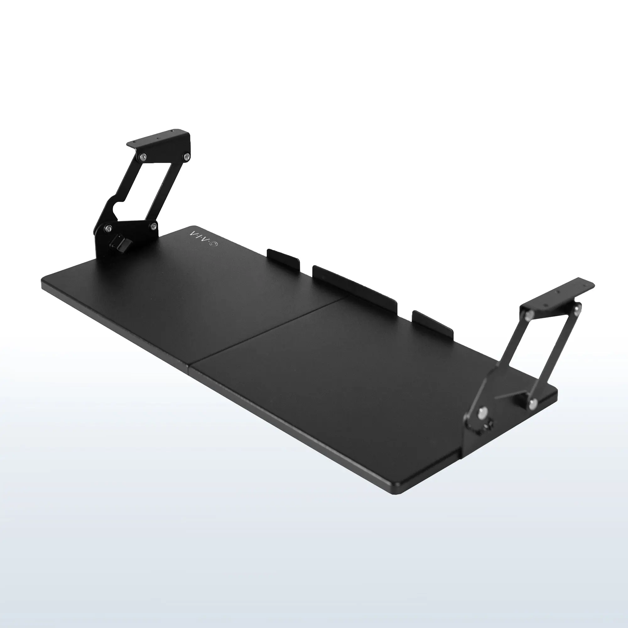 Under Desk Keyboard Tray with Swinging Height Adjustment, Laptop Holder Stand for Computers & Office Equipment
