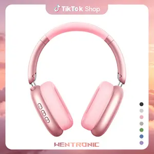 WENTRONIC Y01 Over-Ear Wireless Bluetooth Headphones with Basic ANC--Up to 48-hour playtime, hybrid noise reduction and Hi-Fi sound. Foldable design with soft comfy ear cushions & built-in mic. Compatible with iOS & Android. Summerwins.,father'sdaygifts s