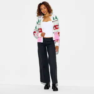 Women's Holiday Icons Festive Graphic Cardigan
