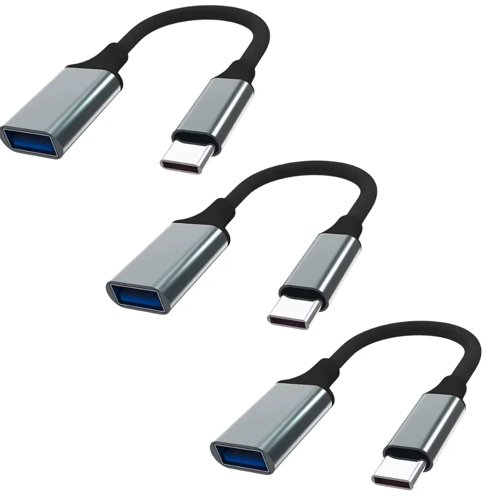 USB to USB C Adapter (3 Pack),Type-C OTG Cable Type C Male to USB A Female Usb to Usbc-c Adapter Compatible with Macbook Pro/Air iPad Pro 2022 2021 2020, Galaxy S23 S22 Ultra Note 10 S9 S8