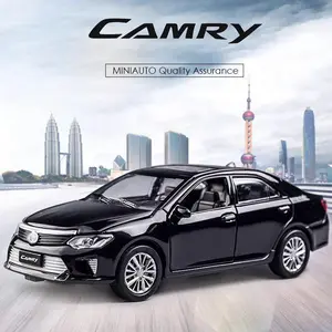 1:32 Camry Simulation Alloy Car Model, 4-Door, 3 Sound Effects, Spring Back, Lighted Toy Car, Gift for Men, Boyfriend Present