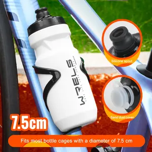 Portable Lightweight 600ML Water Bottle, Squeeze Sport Hydration Flask, Outdoor Running Cycling Fitness Large Capacity Jug