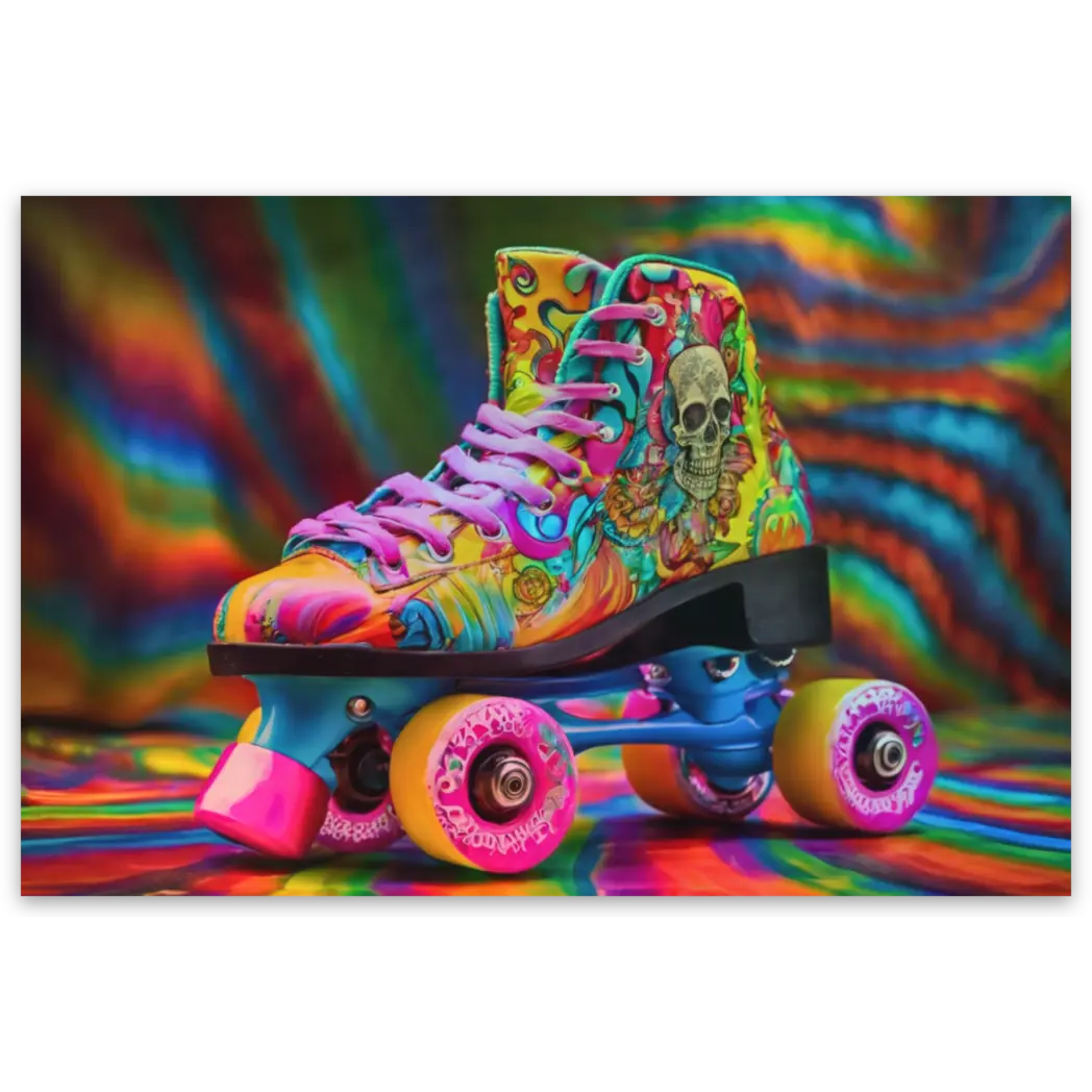 Holographic Sticker (Single Roller Skate 3.5x2.33)