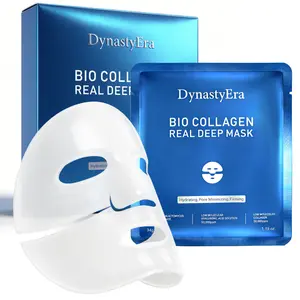 Bio CollagenFace Mask 5-Pack - 150,000ppm Collagen & Galactomyces & Hyaluronic Acid for Hydrating, Pore Minimizing & Firming | Overnight Sleeping Mask- Korean Skincare Inspired Treatment