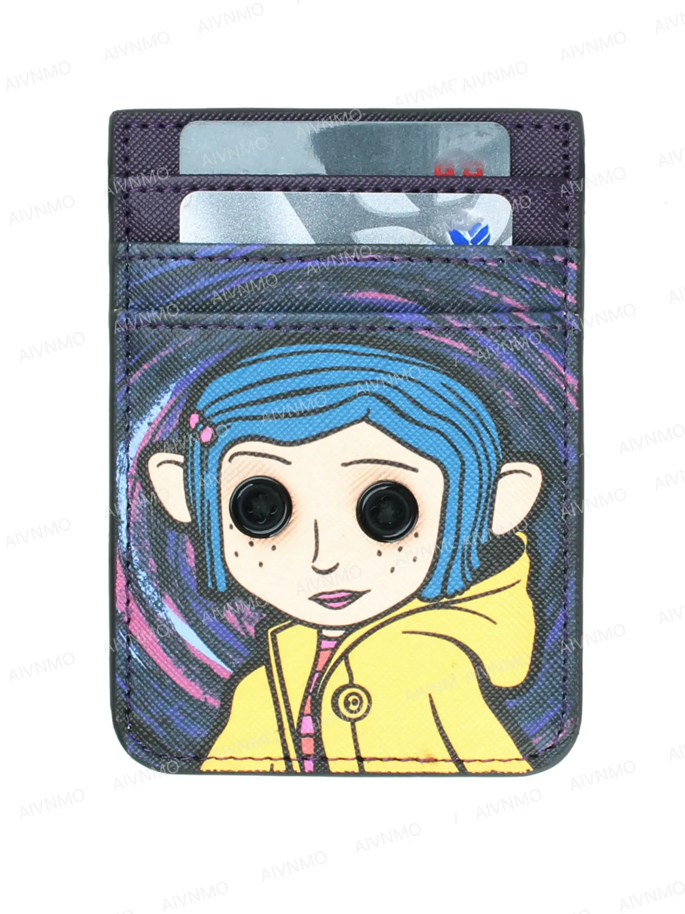 High-Quality Anime Print Credit Card Holder, Fashion Personalized ID Window, Stylish and Unique Design, Perfect for Daily Use, PU Card Holder, Fashionable Card Holder