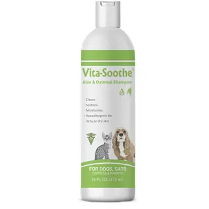 Pet Health Solutions Vita-Soothe Aloe & Oatmeal Shampoo for Ferrets, Rabbits, Dogs & Cats - Soothes & Moisturizes Dry, Itchy, Hypoallergenic Skin, 16 oz