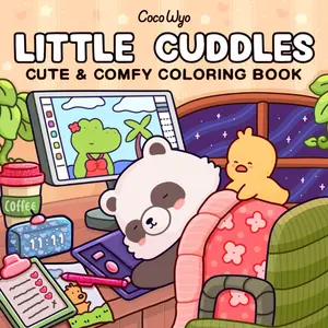 Little Cuddles Coloring Books - Adult Activity Books with Adorable Animal Friends, Coloring Pages, Unique Scenes, Fun Activities for Stress Relief