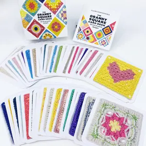 【2026 gift】Granny Square Card Deck Upgraded Version- DIY 50 Mix & Match Designs, Portable Crochet Knitting Kit, Beginners Crocheters Alike Crochet Ideal Gift