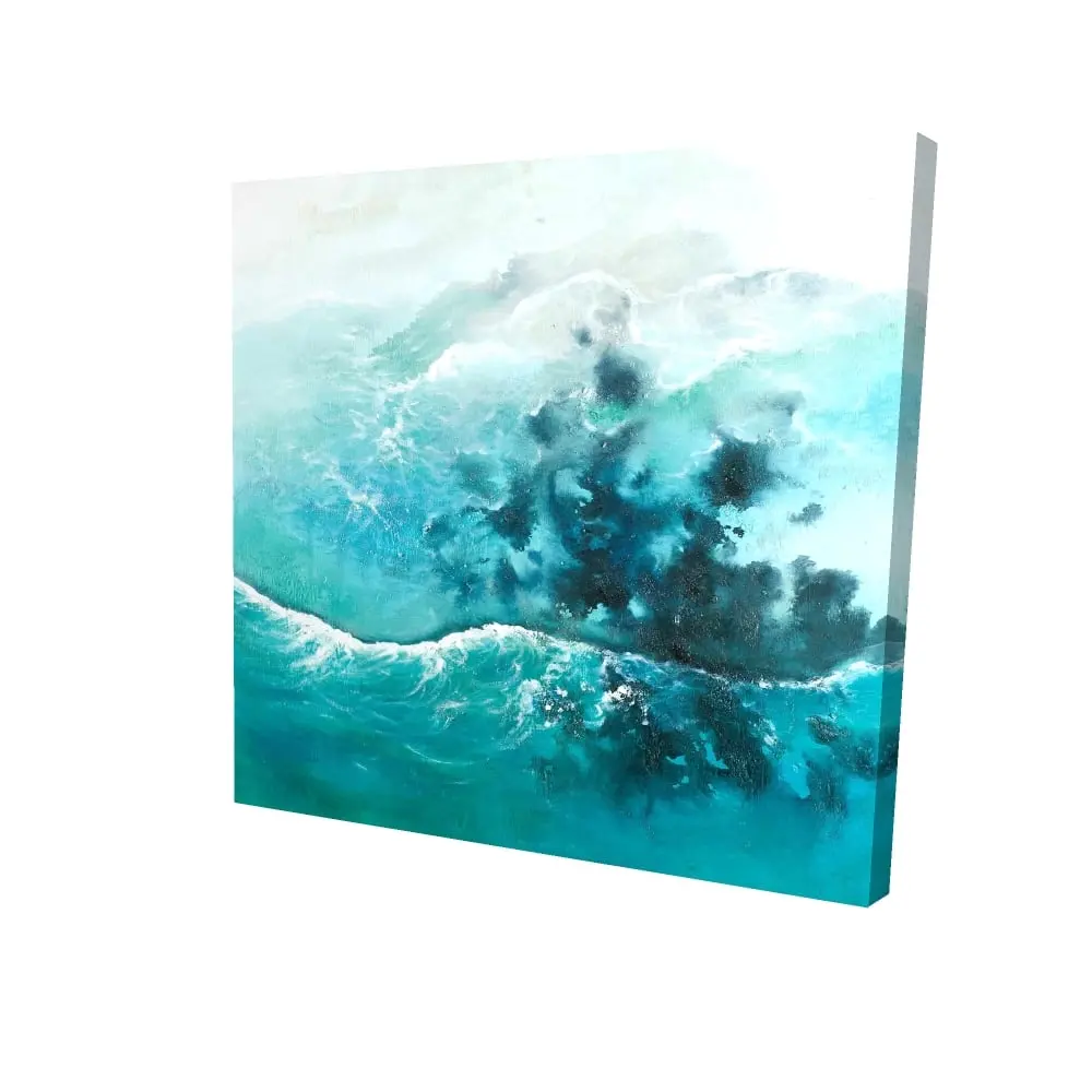 360 Stand Caribbean Seaside Blue Coastal Wall Art Print - 8x8 in. Artistic Home Decor for Bedroom, Ocean-Inspired Poster & Print