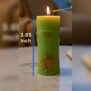 Aquarius zodiac candle