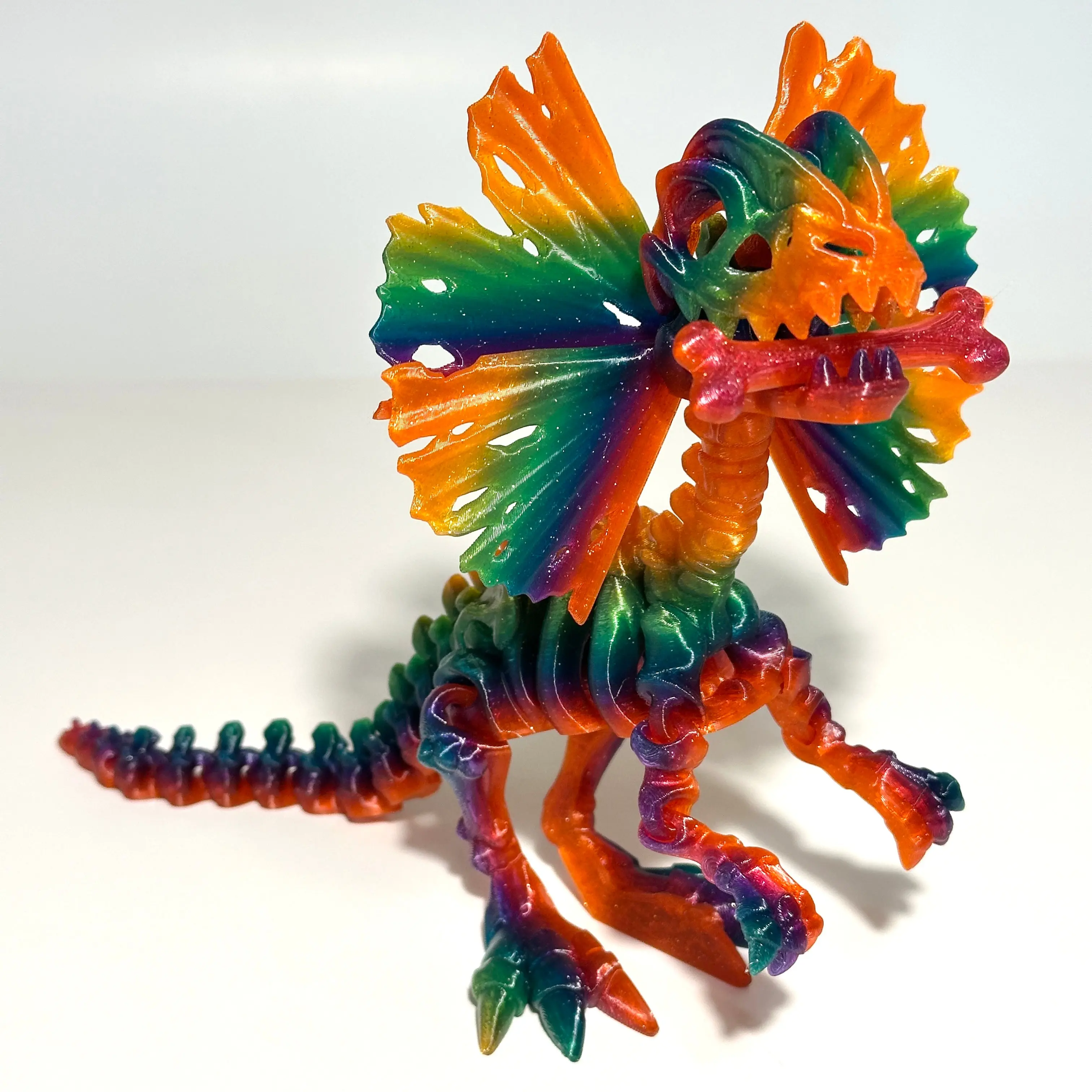 Skeleton Dilophosaurus - 3D Printed Articulating Figure Skeleton Dilophosaurus - 3D Printed Articulating Figure