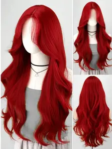 26 Inch Wave Lace Front Wig, Loose Wave Wig, Synthetic Wavy Wig, Heat Resistant Silk Synthetic Fiber Straight Hair Design, Perfect for Role Play, Parties, Daily Use