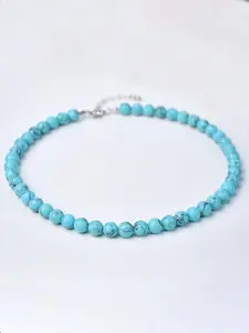 Vintage Natural Turquoise Decorated Necklace, Fashionable and Elegant Jewelry for Women & Men, Trendy All-match & Exquisite Jewelry for Birthday Gift
