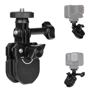 Motorcycle Windshield Camera Mount Holder, Motorcycle Accessories, Aluminum Alloy Material, Quick Release + 1/4 Inch Adapter, Compatible with Gopro Dji Insta360