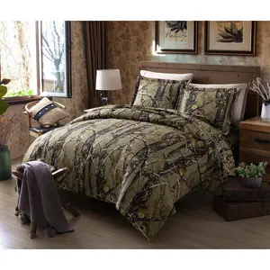 Salem Cabin Lodge Forest Woods Camouflage Comforter Set