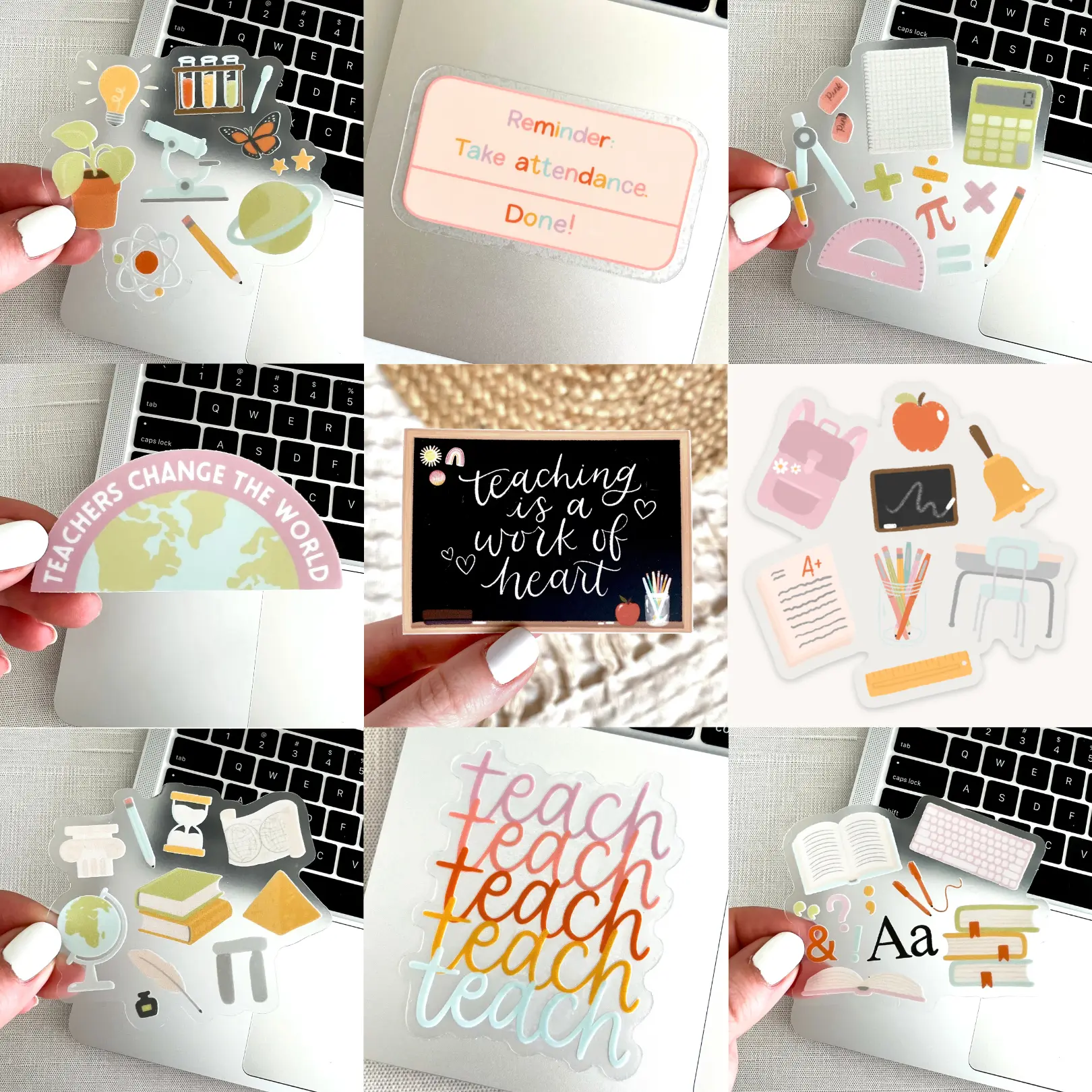 Teacher Sticker | 3x3" | Waterproof, Vinyl, Removable | Education