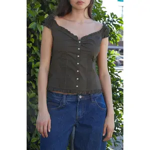 John Galt Women's Green Elena Top