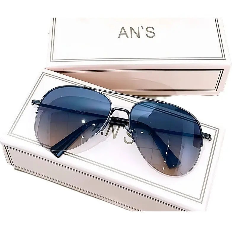 Men's Aviator Sunglasses - Modern, Trendy Frames, Oversized Wide Frame for Big Faces, UV400 Sun Protective, Anti Glare, Lightweight, Unique, for Driving, Hiking, Outdoor Use, Modern Sunglasses, Sun Protective Sunglasses