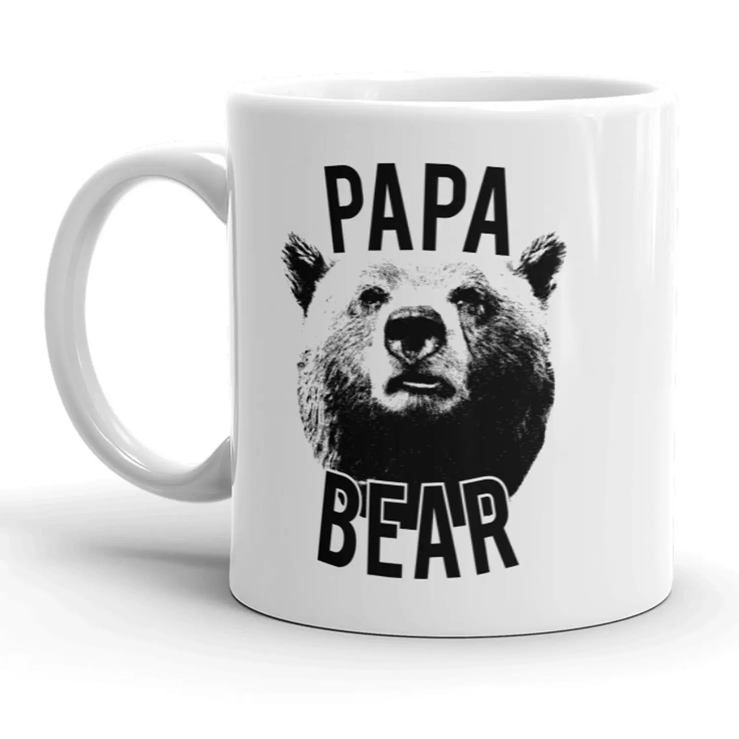 Realistic Papa Bear Mug Funny Fathers Day Coffee Cup - 11oz Funny Coffee Mugs Ceramic Printed Drinkware Cup