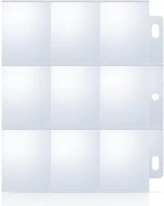 9-Pocket Trading Card Protector Binder Pages, 40-Pack Double-Sided Sleeves for Sports Cards