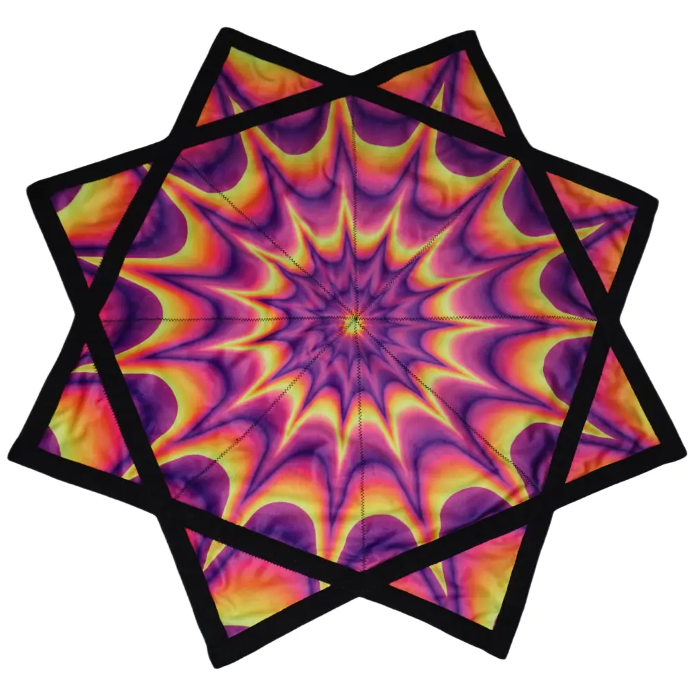 UV atmosphere dapo star outdoor sports flowstar double-sided purple printing Tapestry Room Decor Tapestry Wall Hanging Modern Stripe Design Light