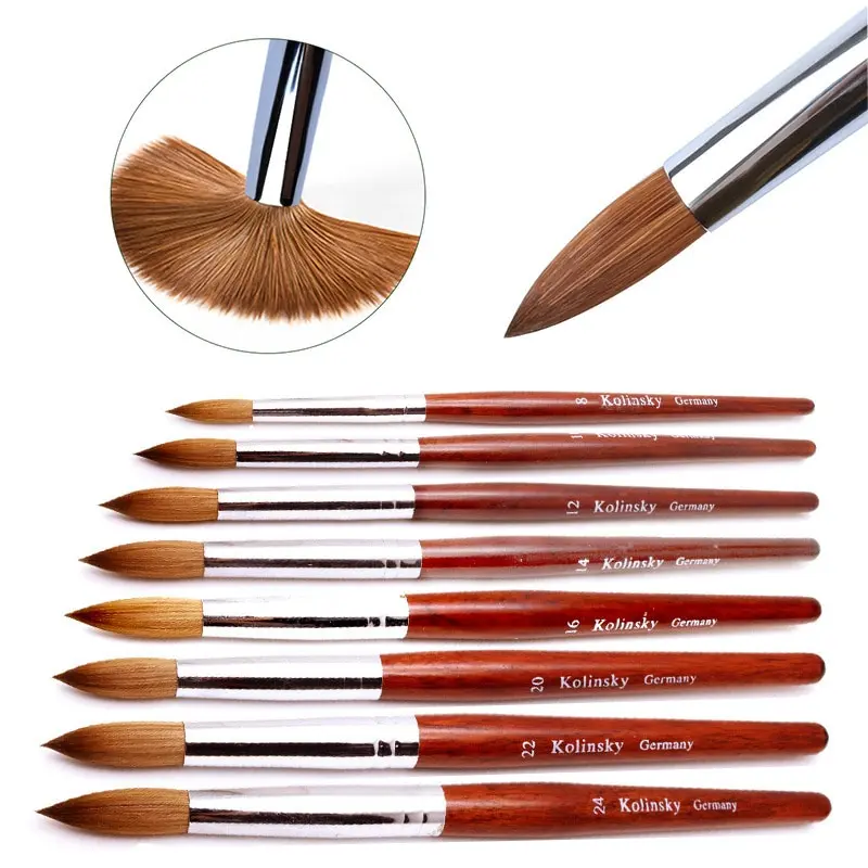 Kolinsky Wood Handle Acrylic Nail Brush Gel Nail Art