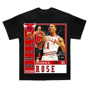 Derrick Rose MVP Graphic T Shirt Basketball Fan Tee HY1420