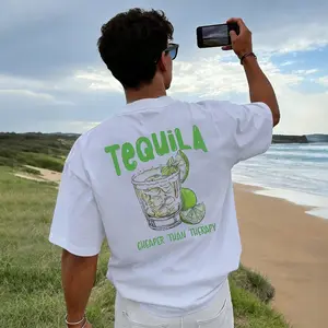Men's Fun "Cheaper Than Relaxing" Graphic Print T-Shirt - Casual Party Short-Sleeve, Pure Cotton Crew Neck Top