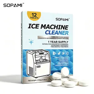 SOPAMI 12-Count Ice Machine Cleaner Tablets, Safe & Effective to Remove Scale and Odors