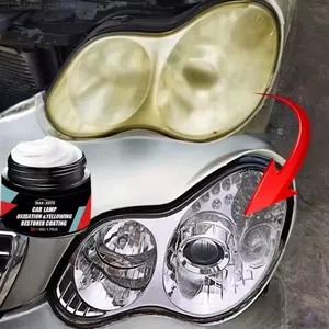 Car Headlight Restoration Polishing Kit - Scratch Remover, Oxidation Cleaner, and Headlight Repair Paste