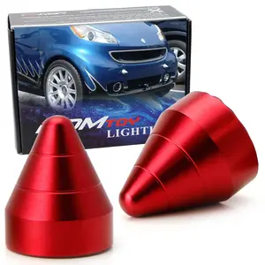 iJDMTOY Red Universal Fit Bump Protector Spike Guards For Most Car Front & Rear Bumpers