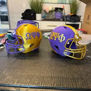 Greek Football Mini Helmet Themed Helmets for Desktop or Shelf Featuring Unique Designs Perfect for Display Small & Medium & Large Sizes Available 3D Printed to a Theme