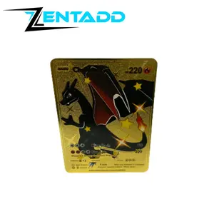 Gold Plated Pokemon Card Charizard 1pc