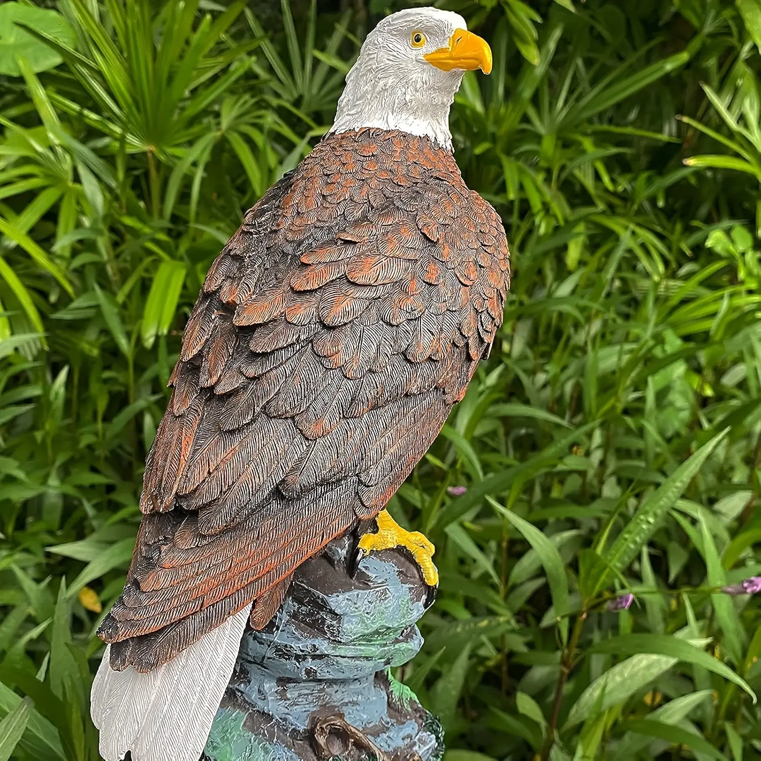 1pc Eagle Statue Resin Bird Figurine - Perfect For Indoor & Outdoor Decor, Ideal For Gardens, Patios, And Balconies, Simulated, Ornament Decoration, Offices, Courtyards