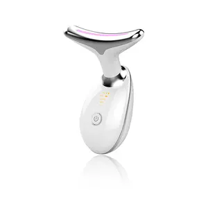 Mgnaooi Red-Light-Therapy-for-Face and Neck, Red Light Therapy Wand, 7 Color Led Face Neck Massager for Skin Care, White