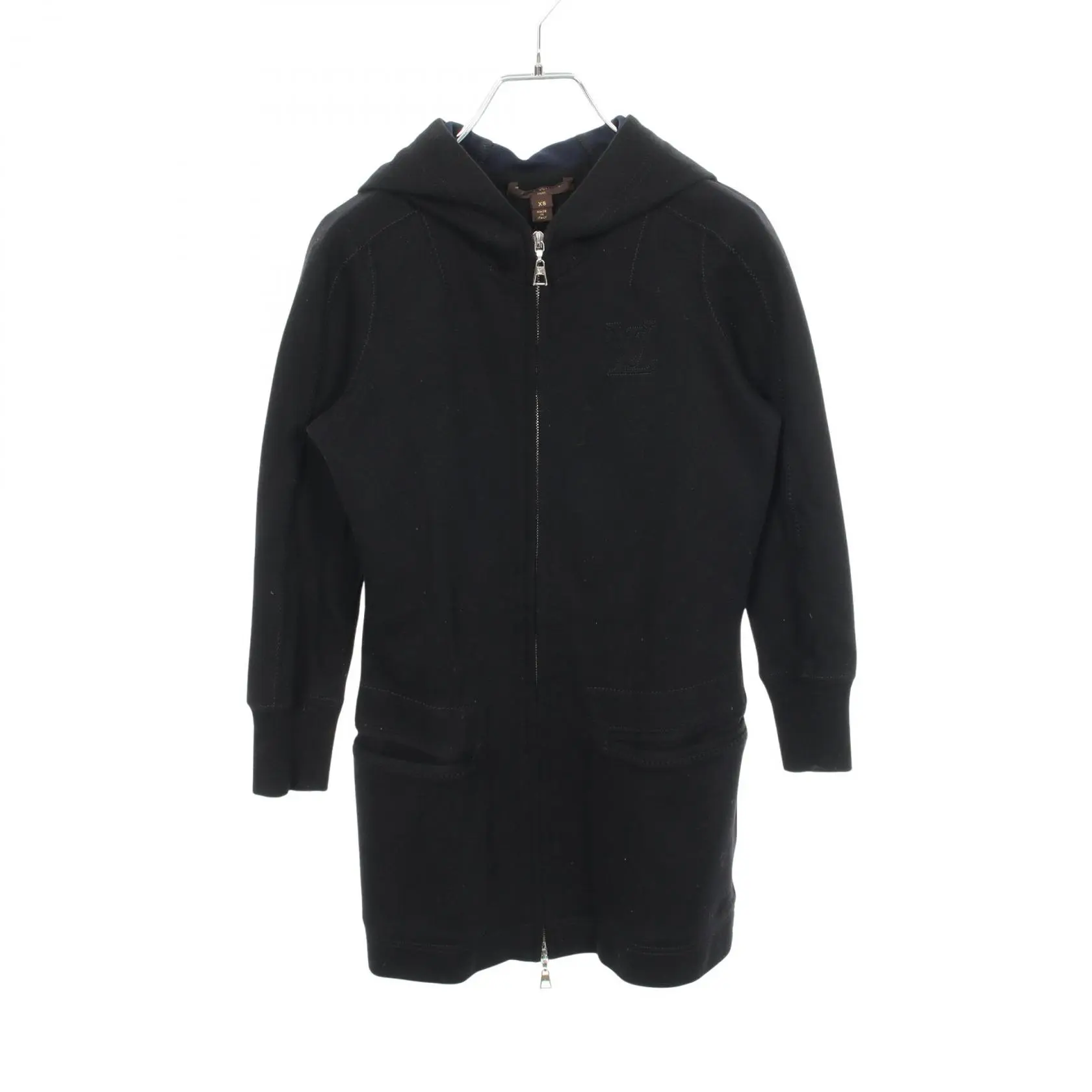 Pre-owned Louis Vuitton Cashmere Small Leather Goods LV Logo Cotton Hoodie