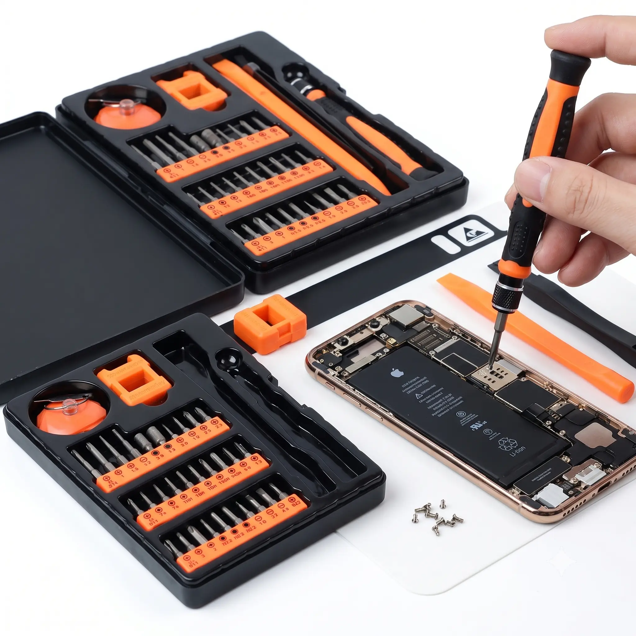 42-Piece Mini Precision Multi-Tool Screwdriver Kit for Adults - S2 Alloy Steel, Non-Slip Handle, Safety Insulation, Screw-Grabbing Star-Head Bits Screwdriver Sets, Ideal for iPhone Tech Repair