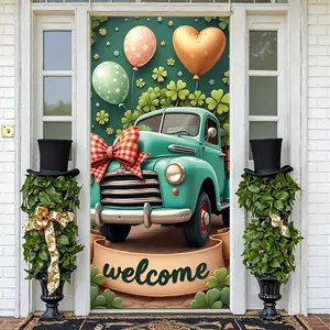 Elastic Room Door Decoration Set, Simple Installation, Christmas Door Cover, Holiday Party Decor, Indoor Outdoor Use, 82.7x35.4 Inches