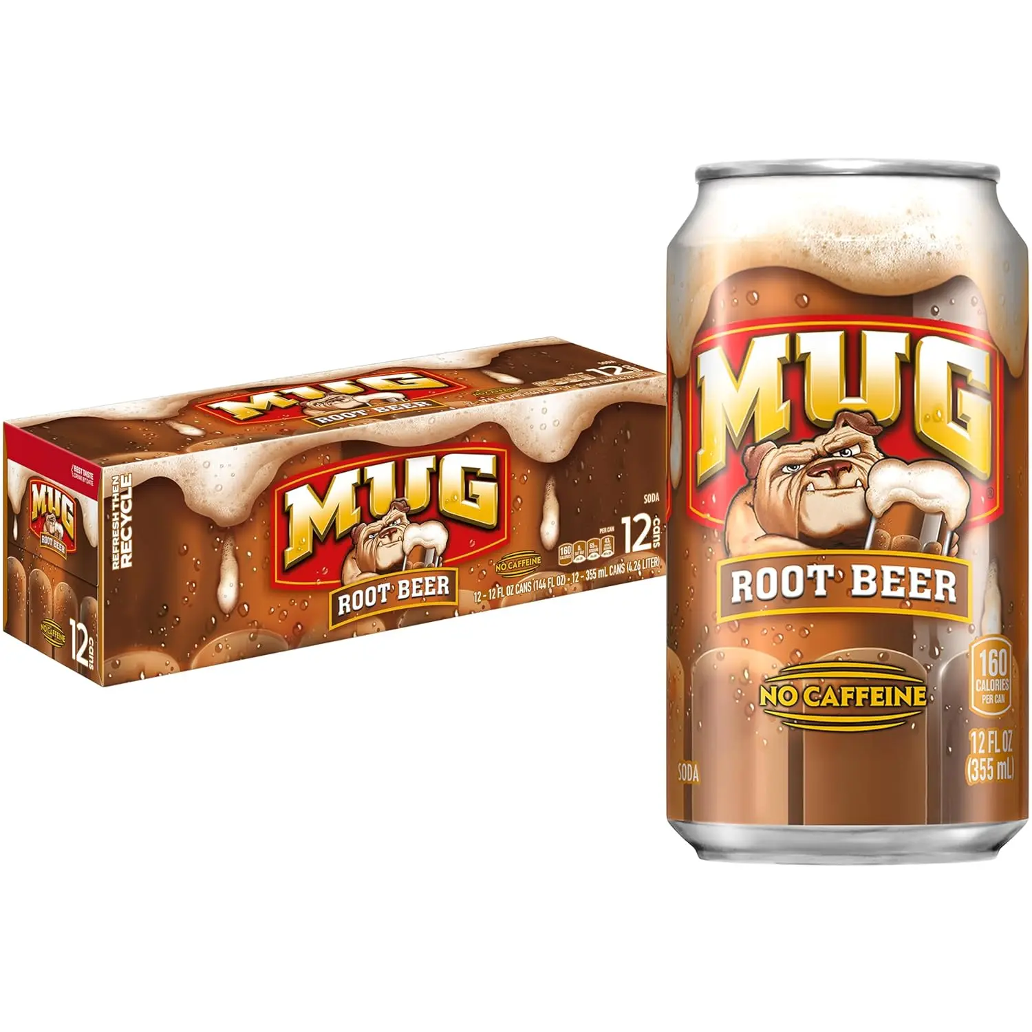 Root Beer Soda Beverage, 12 Fl Oz Cans (Pack of 12)