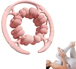 Deep Tissue Leg Massager Roller with 32 Nodes, Ring Shape Thigh Master for Muscle Recovery, Relieves Soreness from Workouts, Sports, Exercise - Portable Pain Relief Tool for Men & Women​